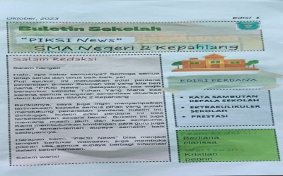 BULETIN PIKSI EDISI PERDANA LAUNCHING DI SMAN 2 KEPAHIANG